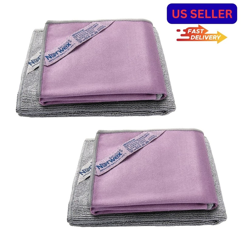 2 PACK (4pc) Norwex Basic Package, EnviroCloth + Window Cloth. FAST SHIPPING gallery