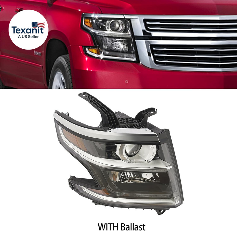 HID Headlight Assembly Left+Right Side for 2015-2020 Chevy Suburban/Tahoe Premie gallery
