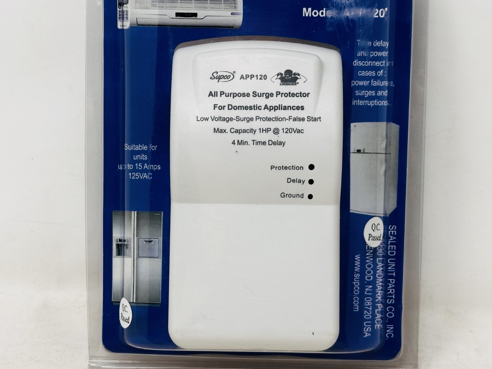 Genuine Supco All Purpose Appliance Refrigerator A/C Surge Protector 120V APP120 gallery
