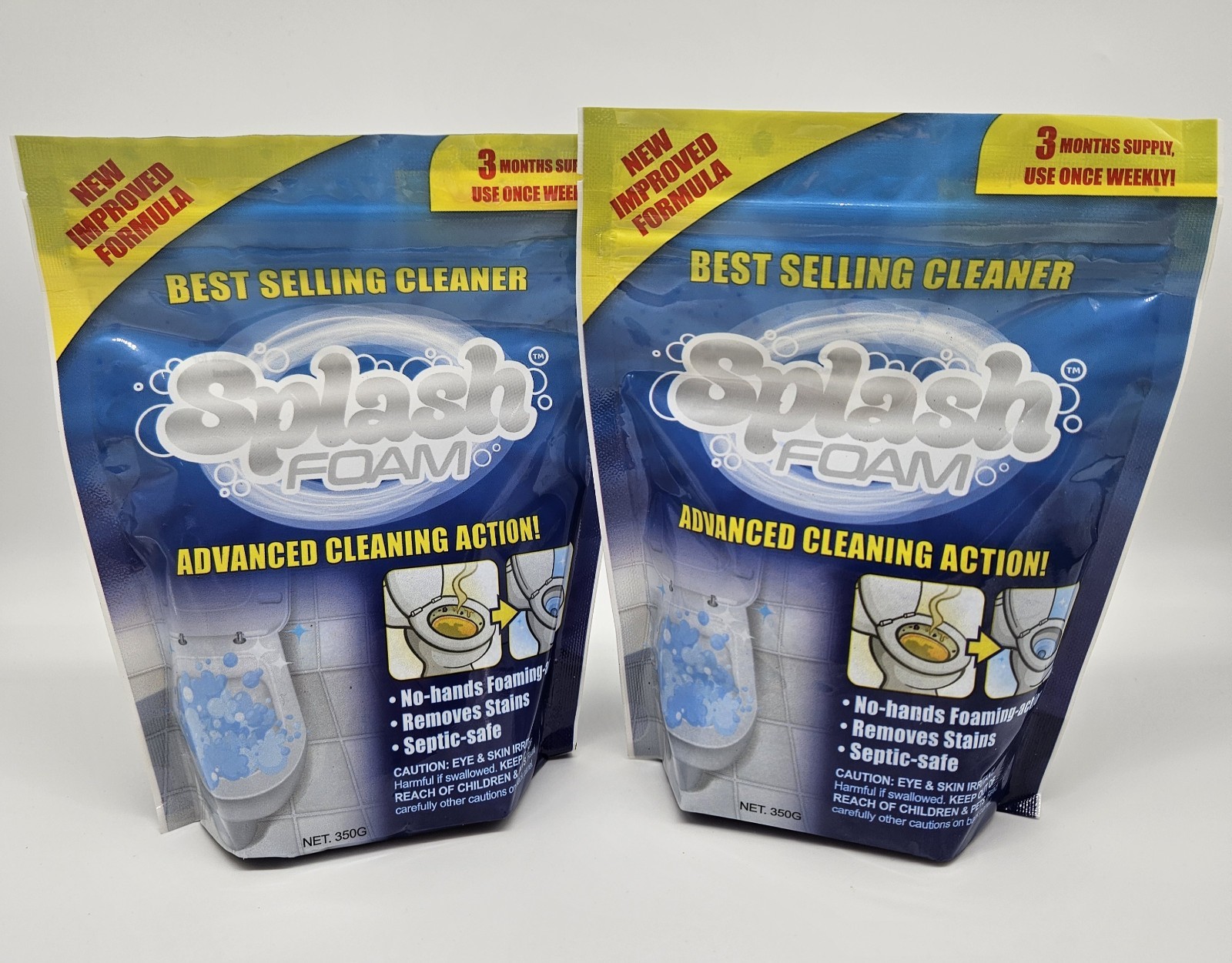 TWO Splash Foam Foaming Dissolve Advanced Let Soak Rinse Cleanser New Sealed Bag gallery
