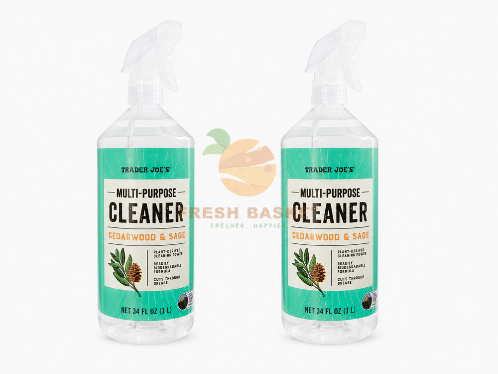 2 PACKS- Trader Joe's Multi-Purpose Cleaner Cedarwood & Sage 34fl oz 1L