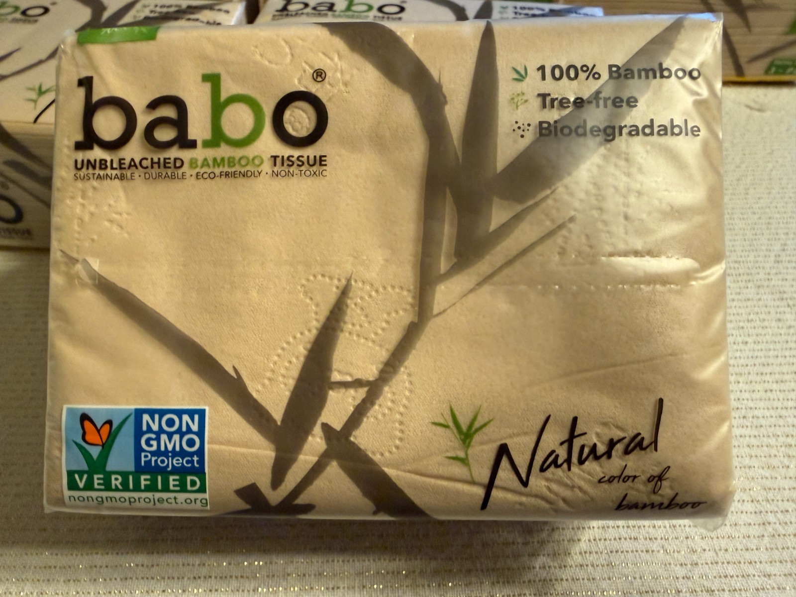 BABO Bamboo Tissue Paper 6 Pack Unbleached Eco Friendly Natural Non GMO gallery