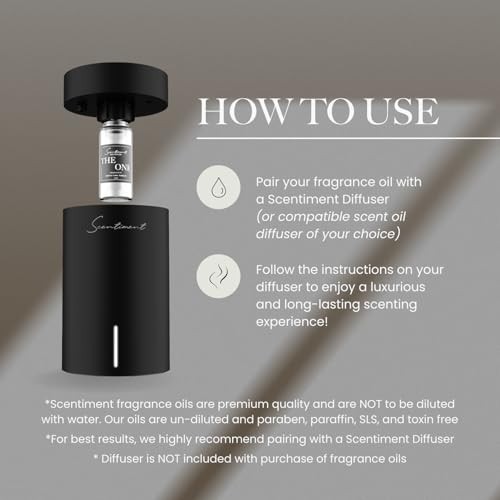 Luxury Hotel Scent Diffuser Oil Set - 5 Fresh Floral, Woody & Citrus Scents 5 x gallery