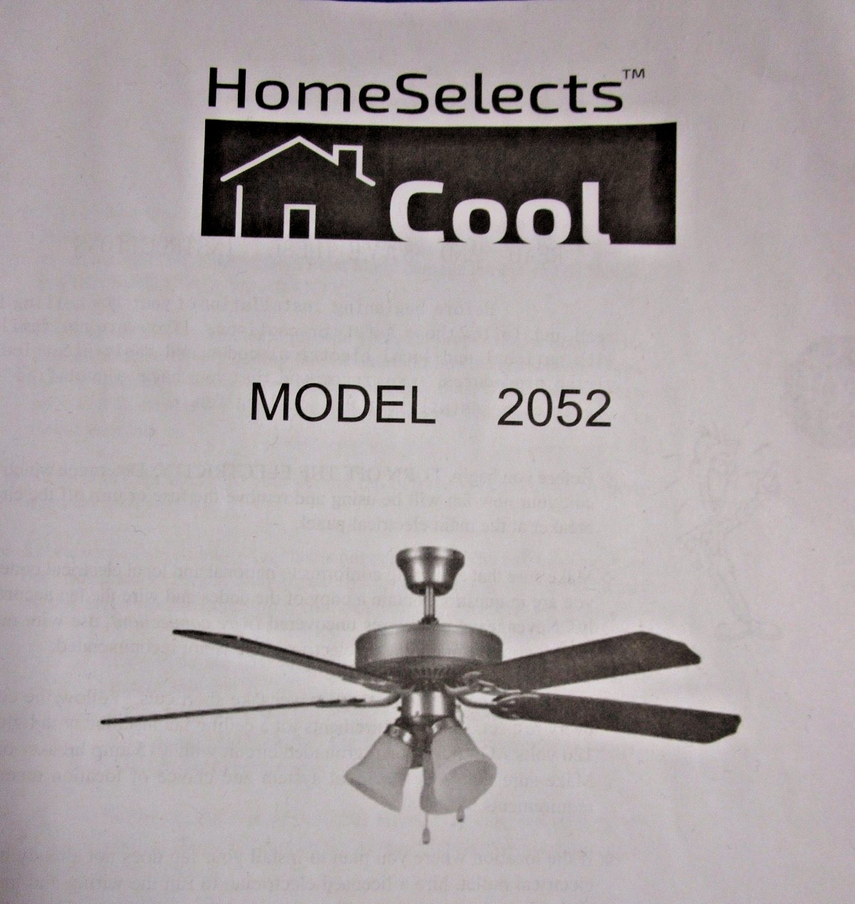CEILING FAN WITH LIGHT AND GLASS GLOBES 52" BRUSHED NICKEL - HOME SELECTS #2052 gallery