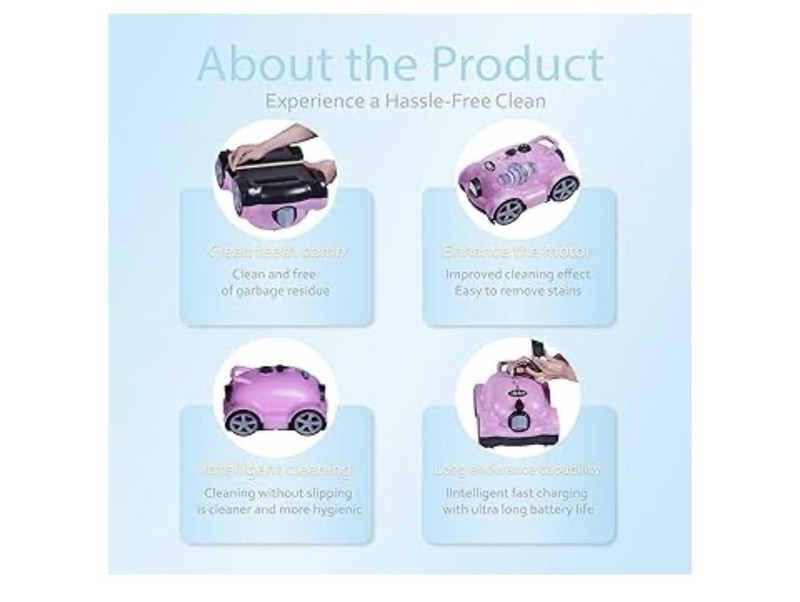 Cordless Robotic Pool Cleaner,Automatic Pool Vacuum Robot for In-Ground gallery
