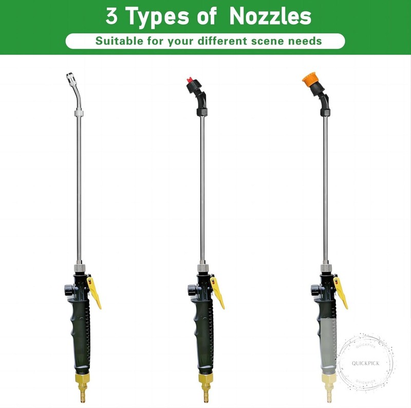 Stainless Steel Sprayer Wand Replacement with 3 Types of Nozzles, Fan Nozzle, gallery