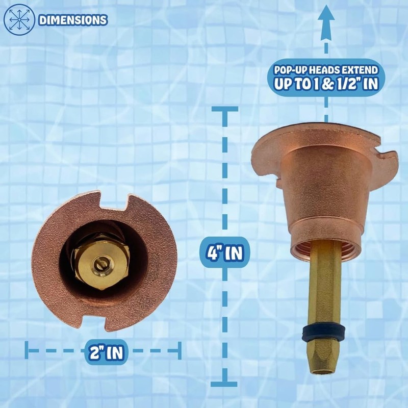 Efficient Brass Pop-Up Sprinkler Set - 5 Adjustable Heads for Optimal Irrigation gallery