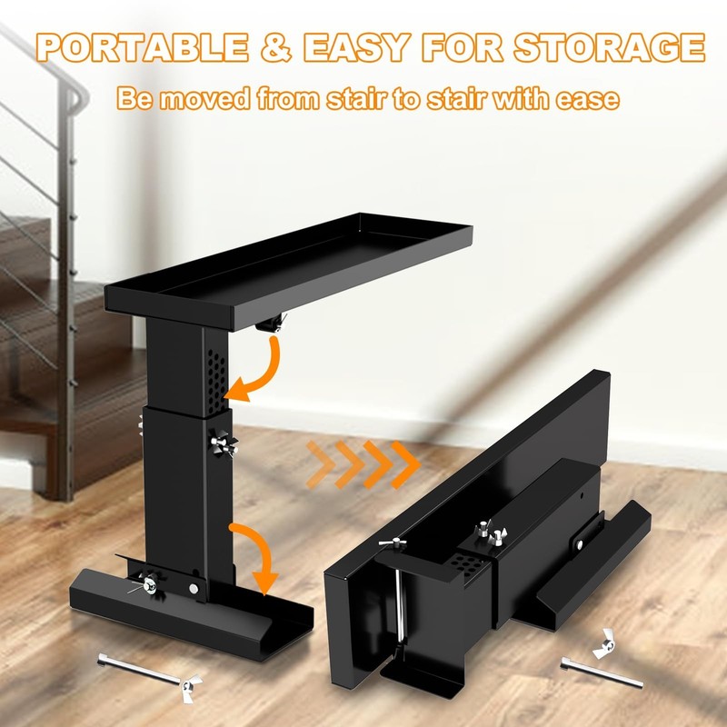 Foldable Heavy Duty Ladder Leveler - Adjustable Height 11.8-19.1", Non-Slip Mat, gallery