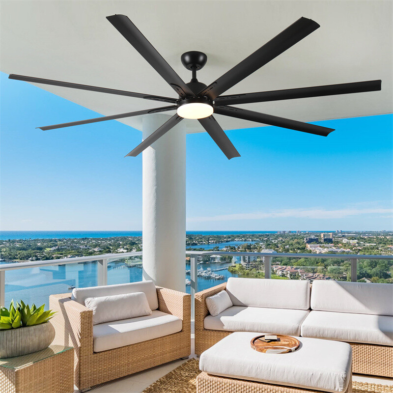 84" Large Ceiling Fan with LED Light & Remote Control Reversible DC Motor gallery