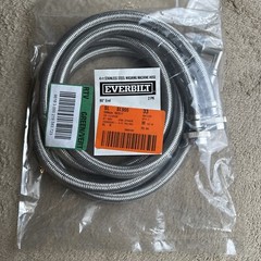 2 Everbilt Stainless Washing Machine Hoses 4 Ft 90 Degree End 69003HD B4