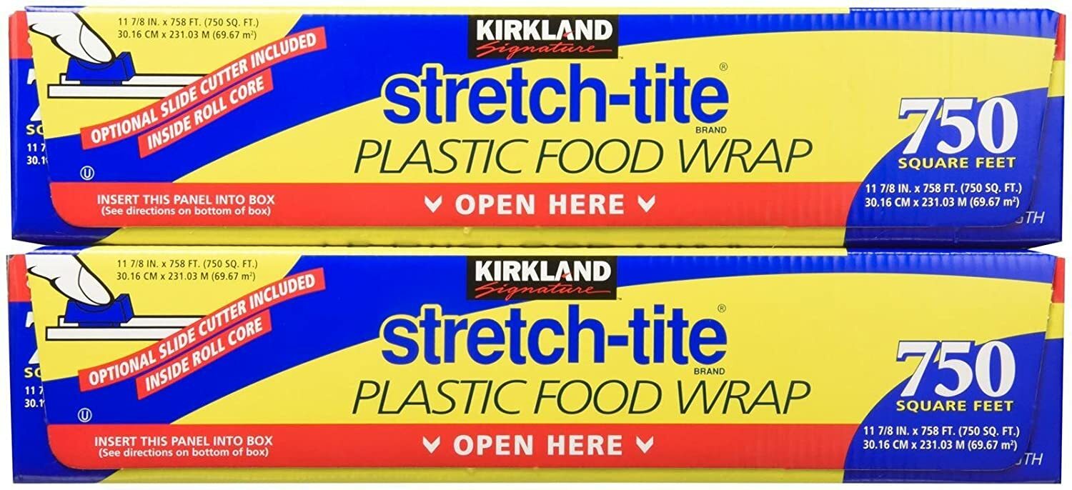 Kirkland Signature Stretch-Tite Plastic Food Wrap 2X 750 sq ft (11-7/8") gallery