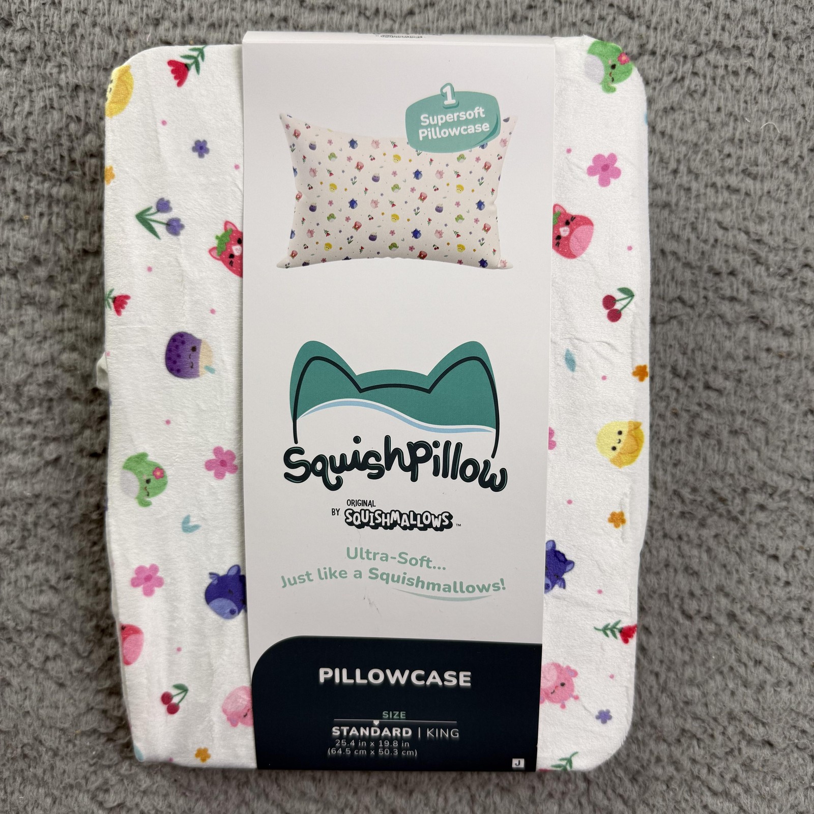 Squishpillow Mal Pillowcase Standard 20x26 Multicolor Kids Print Supersoft New gallery