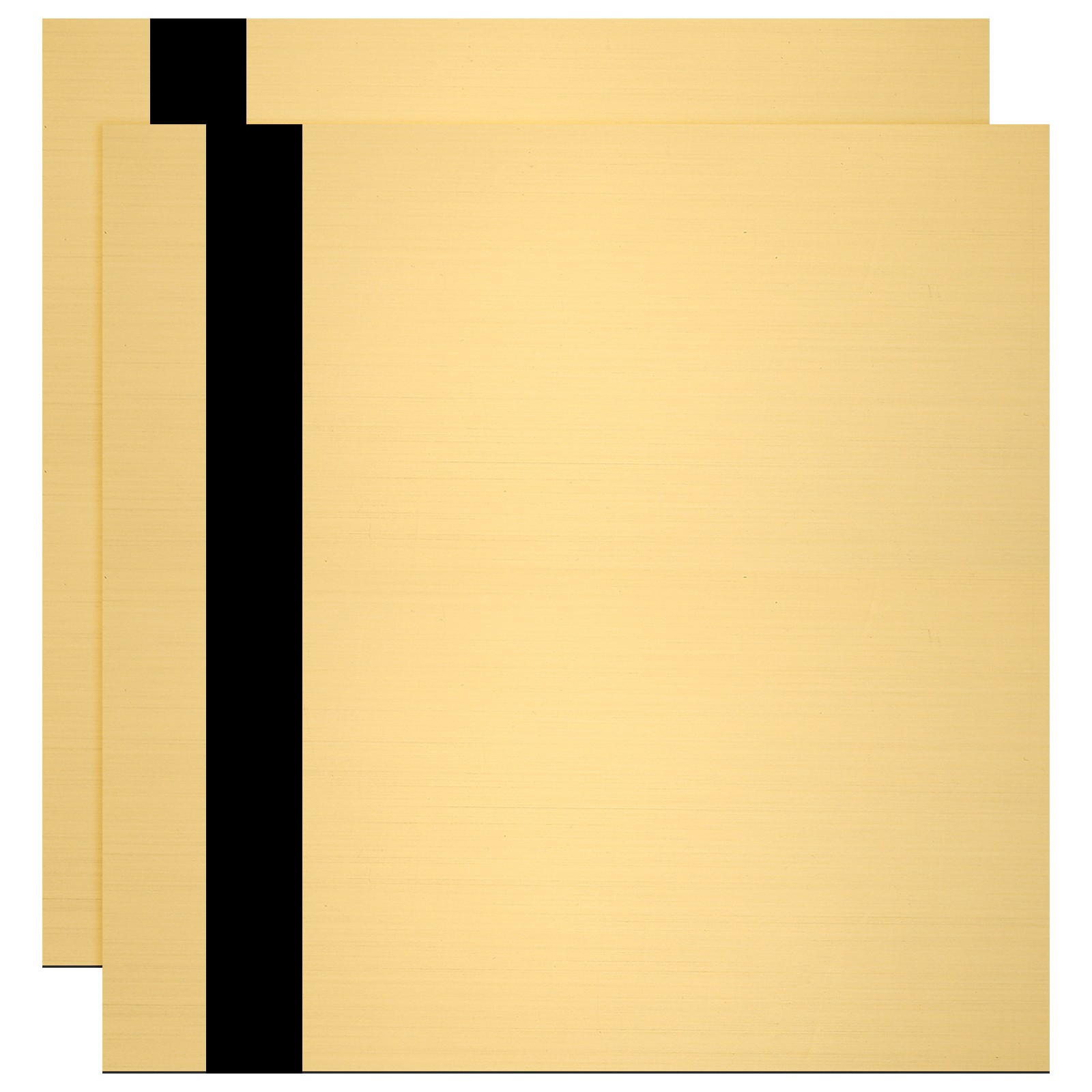2Pcs 11.8x11.8" Double Color ABS Laser Engraving Sheet, Brushed Gold/Black gallery