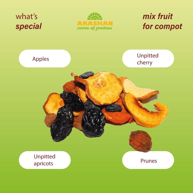 Arashan Mixed Dried Fruit – Apple, Apricot, Prune & Cherry/ No Sugar Added Snack gallery