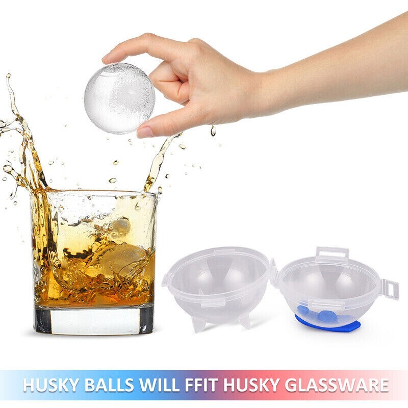 4 Pack 2" Large Round Ice Cube Tray Ball Maker Molds Jumbo ICE BALLS for Drinks gallery