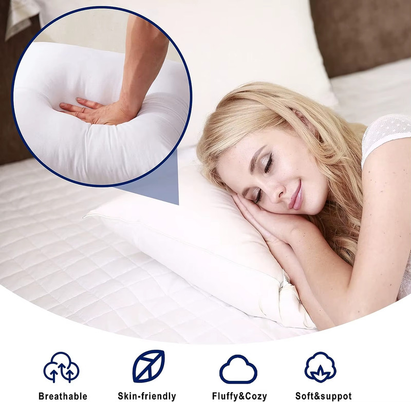 45X45Cm Throw Pillow Insert Premium Soft Cotton Euro Square Decorative Pillow Co gallery