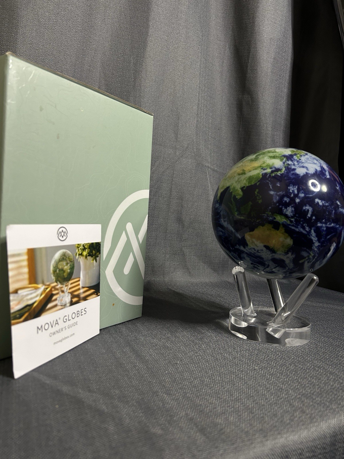 MOVA Rotating Tabletop Globe w/ Clear Acrylic Freestanding Stand gallery
