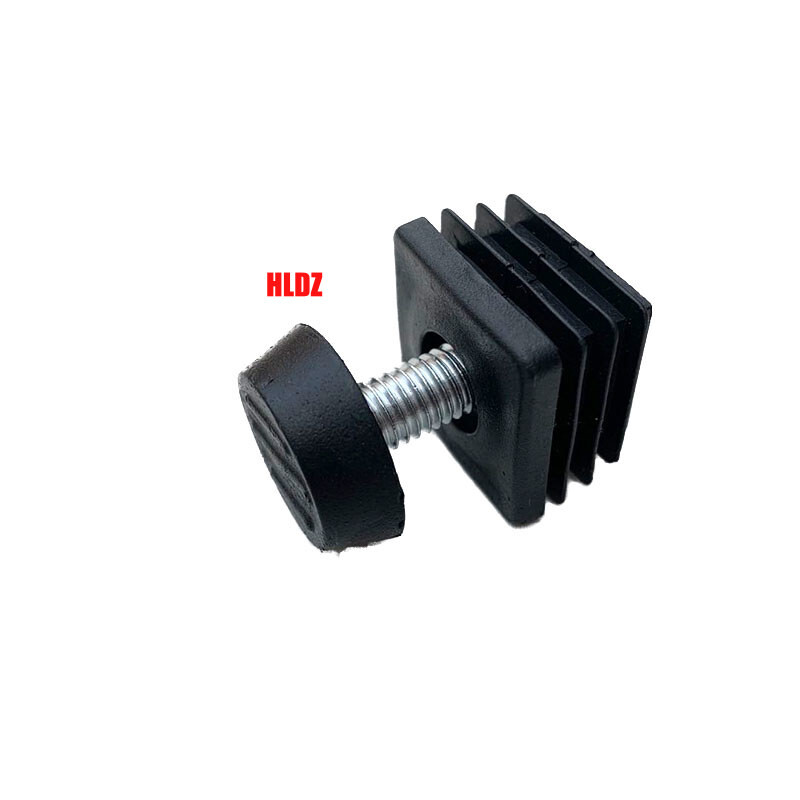 M8 Square Tubing Inserts End Caps Adjustable Table Foot Furniture Leveling Feet gallery