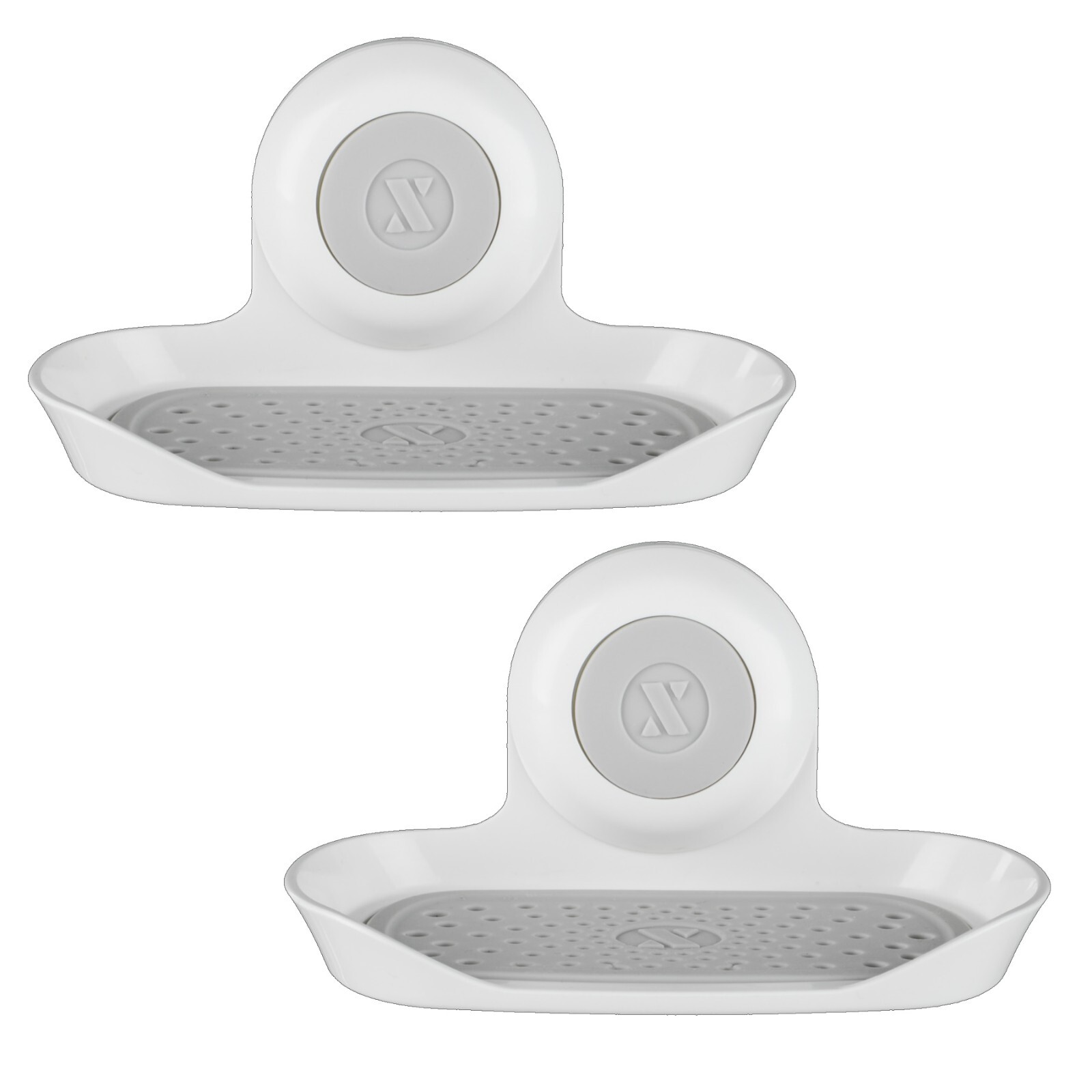 SlipX Solutions Patented Strong Hold Suction Soap Saver in White, 2-pack gallery