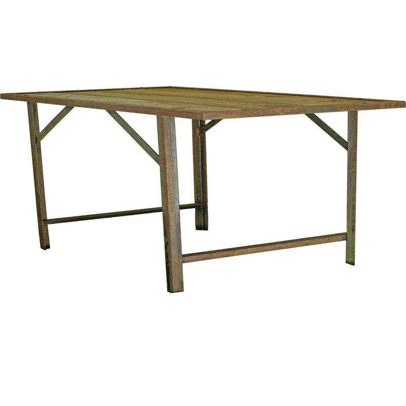 Rustic Outdoor Patio Work Table and Bench, 47in Long X 20in Width X 23in Height gallery