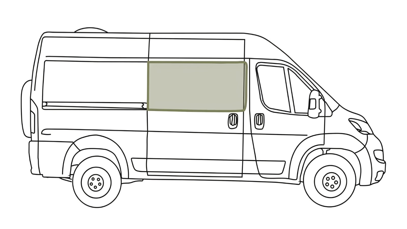 Ram Promaster Sliding Door Window Cover 2014-Current Magnetic Insulated #R042 gallery