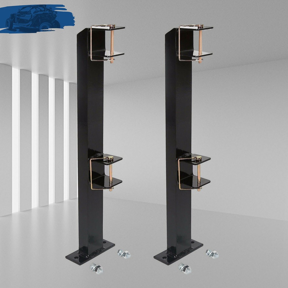 Lockable Weeder Trimmer Double Rack Holder Carrier Mount For Landscape Trailer