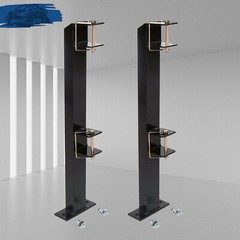 Lockable Weeder Trimmer Double Rack Holder Carrier Mount For Landscape Trailer