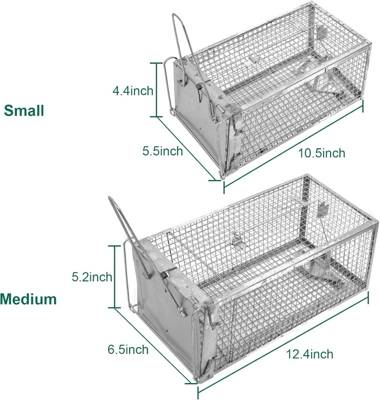 2 Pack Rat Trap Humane Mouse Traps Work Small Rodent Animal-Mice Catch Release S gallery