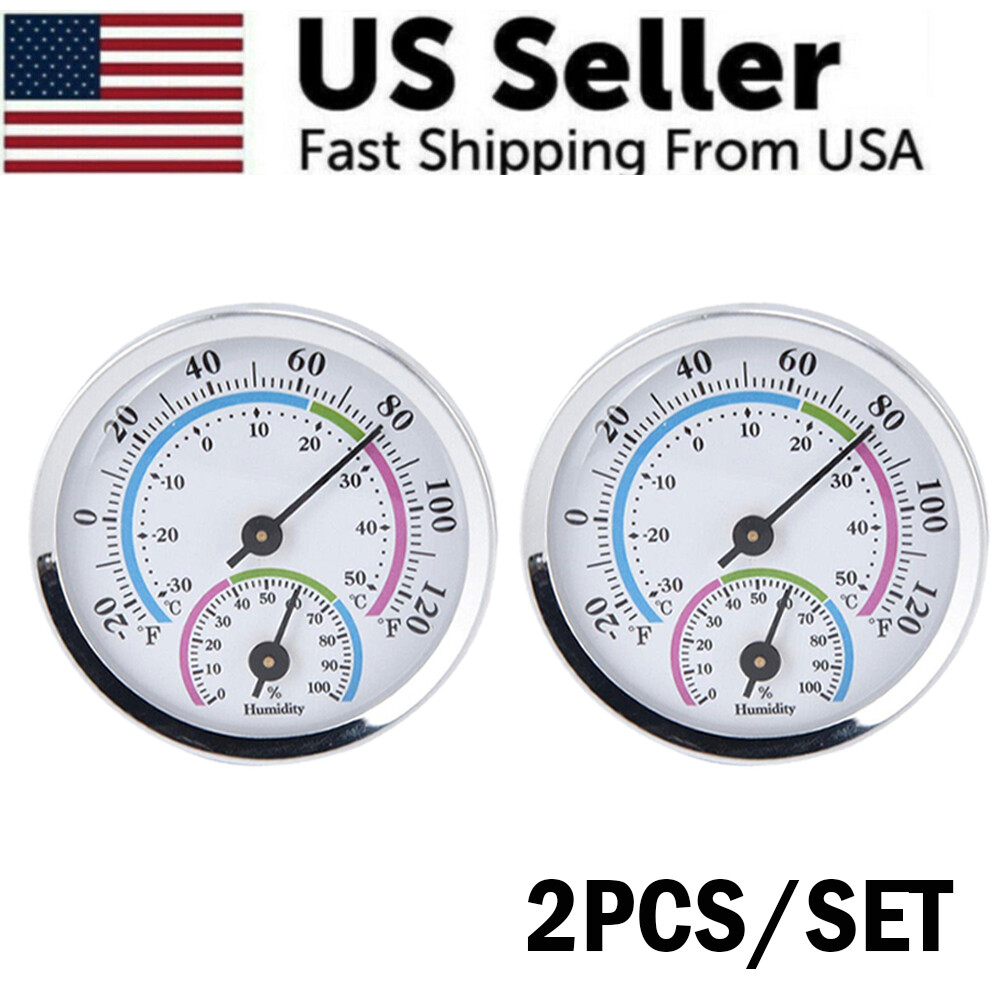 2pcs Analog Thermometer Hygrometer Humidity Meter Gauge Temperature Room Indoor gallery