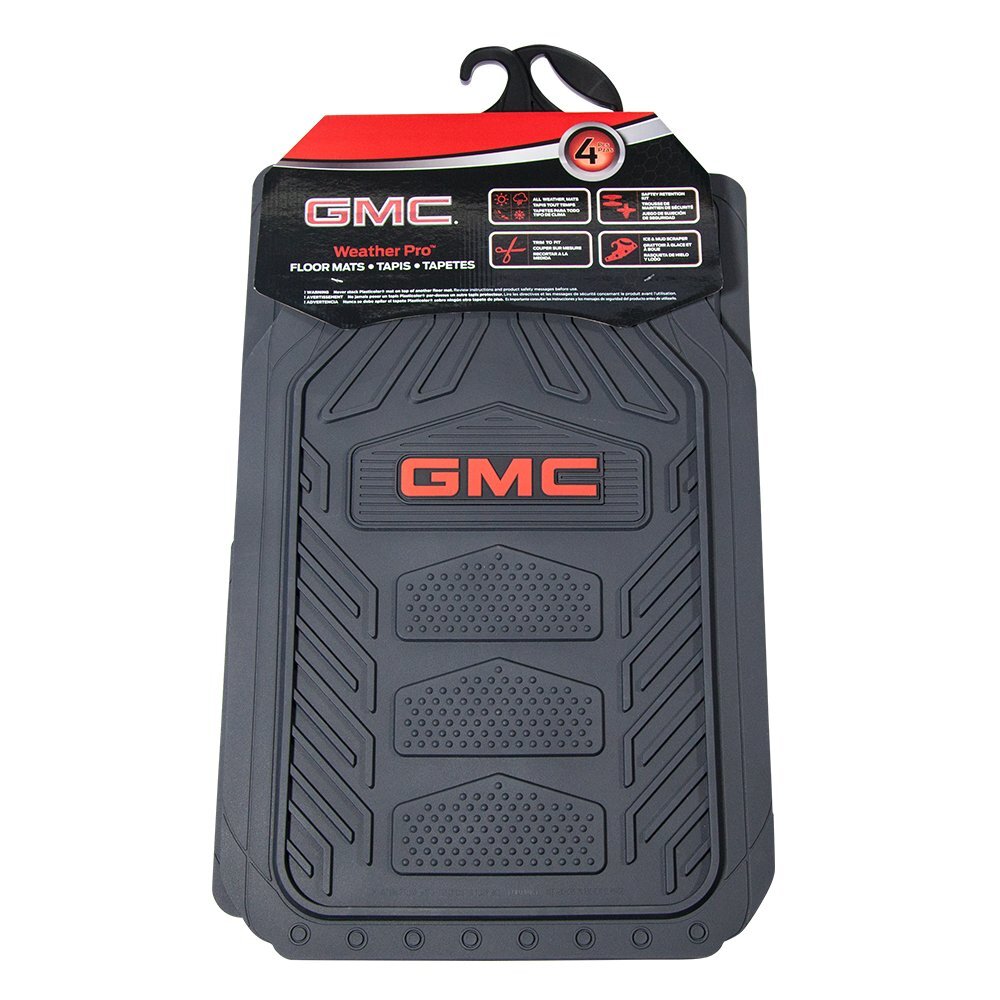GMC Weatherproof Vehicle Floor Mat Set Durable Easy Clean Universal Fit 4 Piece gallery
