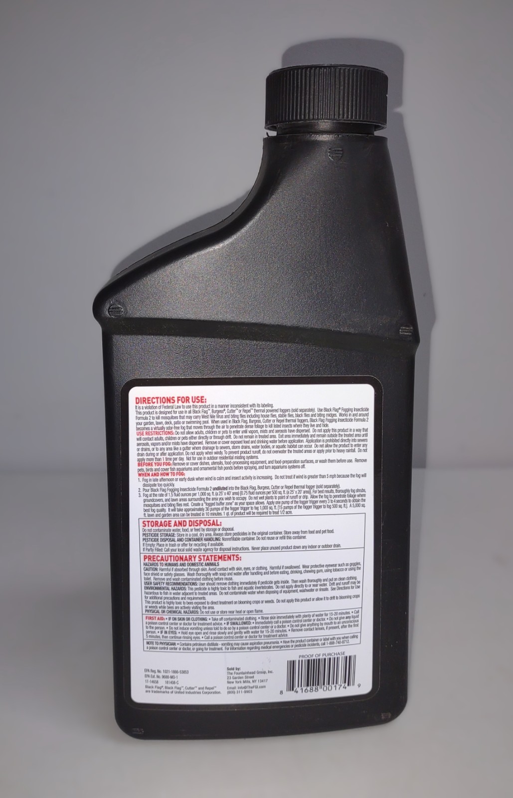 Black Flag Fogging Insecticide (Formula 2) Ready To Use 32 fl oz/1 qt gallery