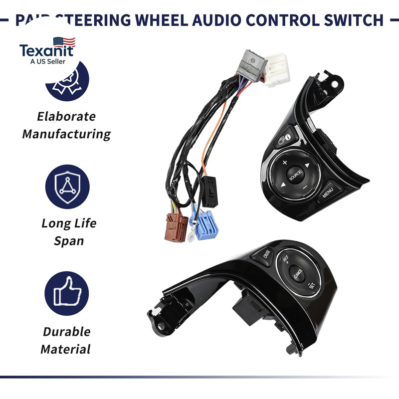 Pair Steering Wheel Audio Control Switch Button Compatible with Honda Civic 2012 gallery