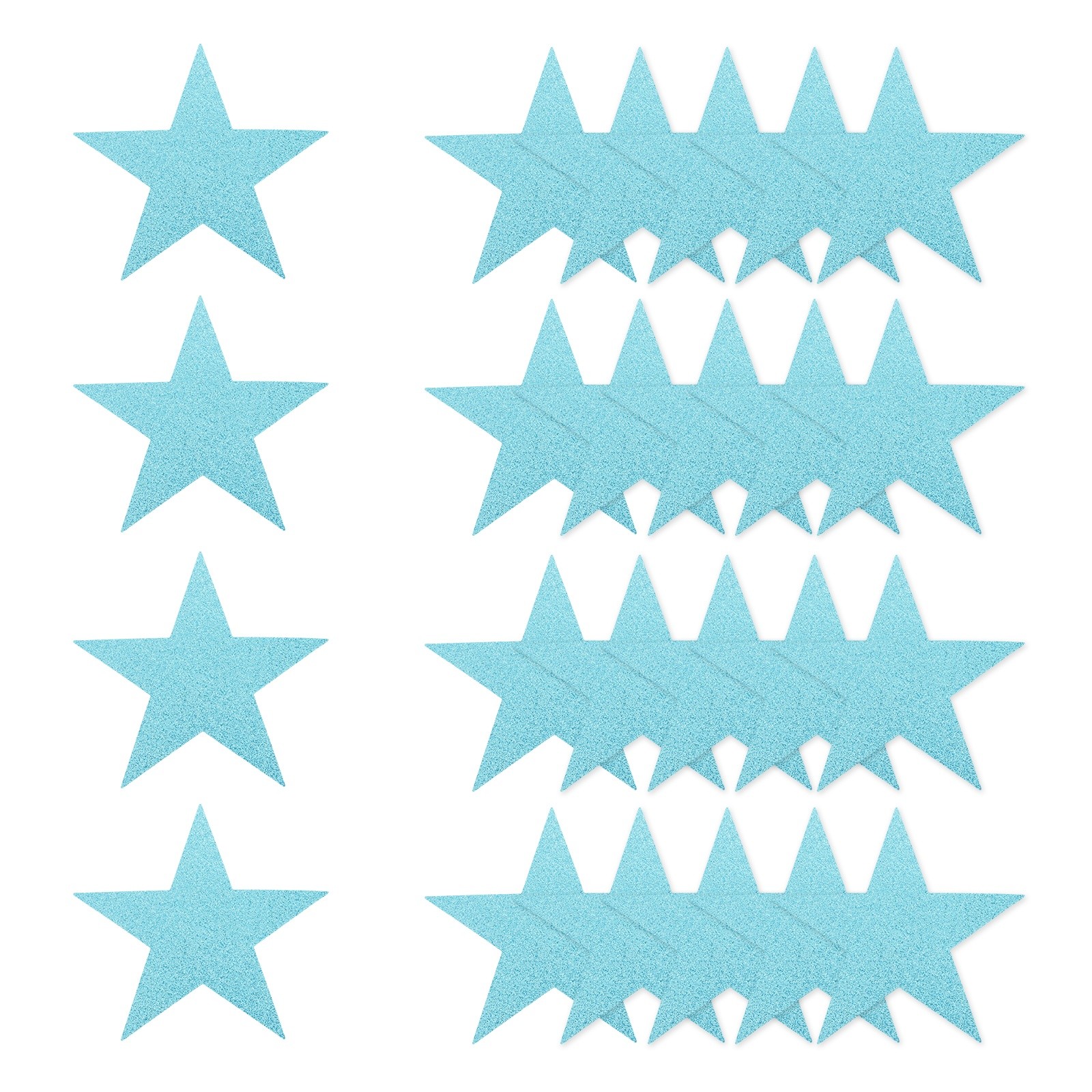 24 Pcs Glitter Star Cutouts, 6 Inch Paper Star Confetti Shiny, Light Blue gallery