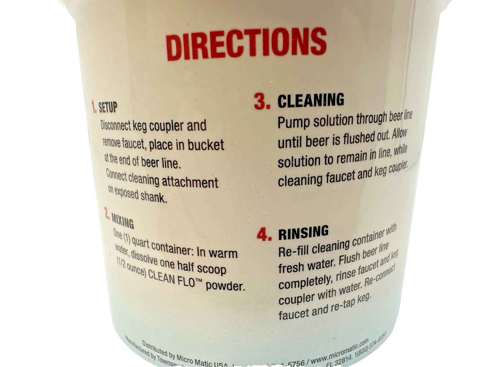 NEW MICRO MATIC CLEAN FLO Chlorine Free Powder Beer Line Cleaner 16 ounces gallery