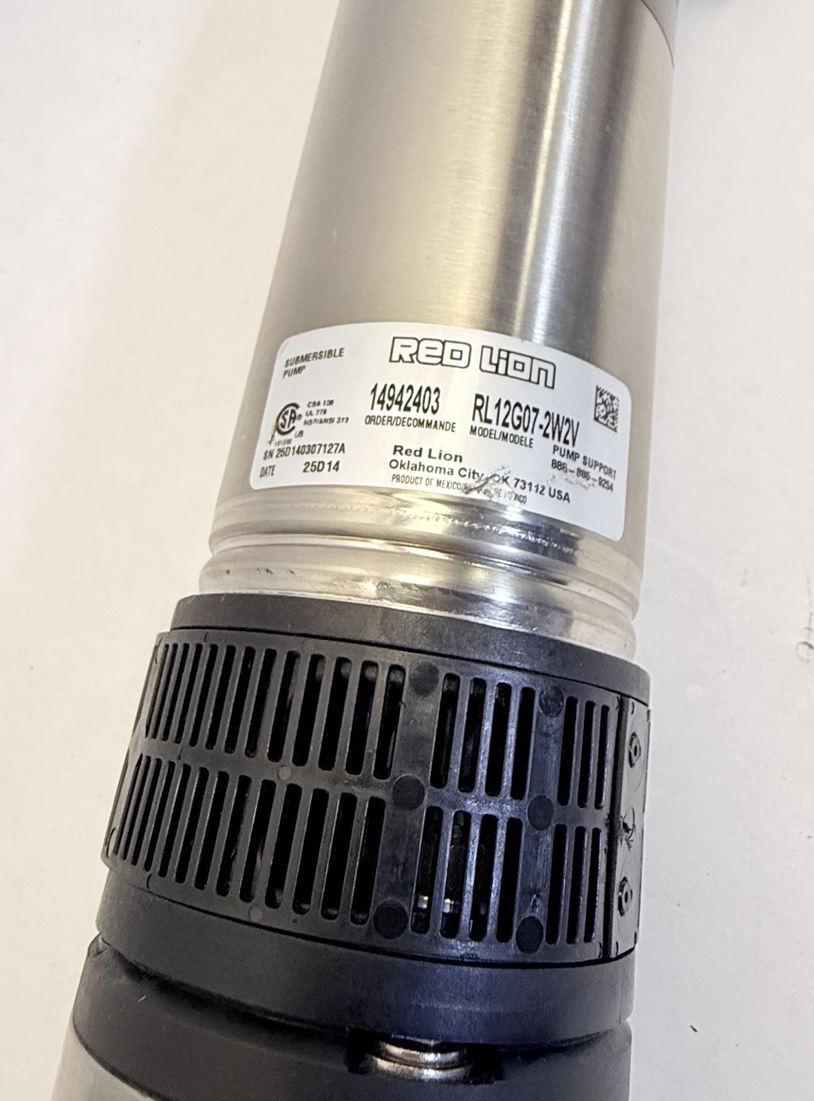 RED LION 14942403 SUBMERSIBLE DEEP WELL PUMP 3/4 HP - 230V - 1PH - 60HZ - 6.8A gallery