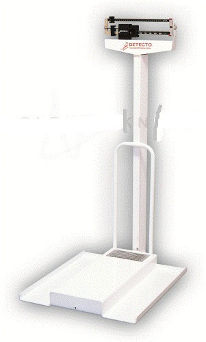 Detecto 485 Stationary Wheelchair Scale w/ Mechanical Weighbeam 350 lb x 4 oz () gallery
