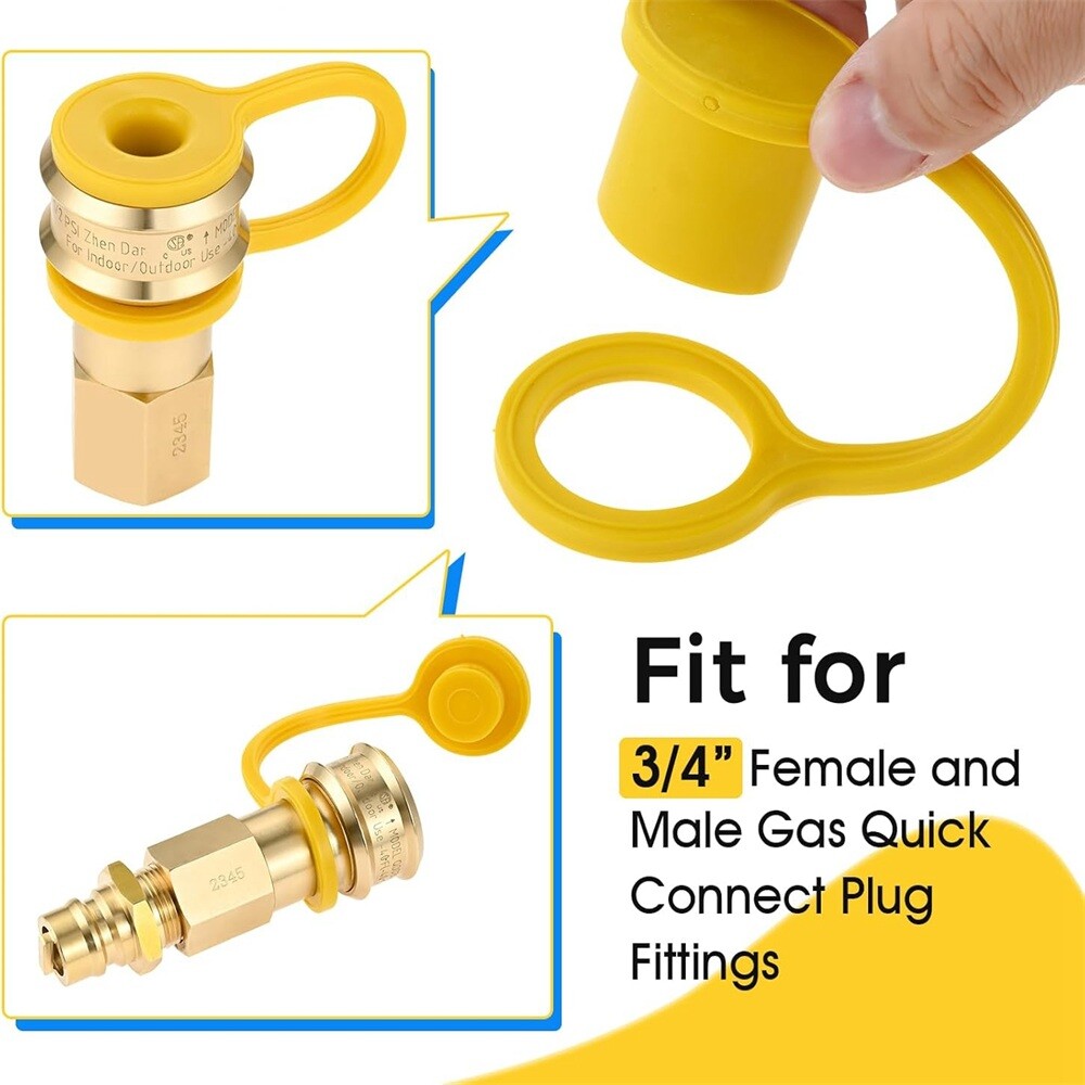 2x 3/4" Dust Free Protection Cap For Propane Natural Quick Connect Hose Fittings gallery