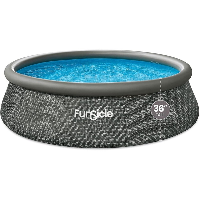 Spacious Inflatable Round Above Ground Pool Easy Setup Durable Family Fun New gallery