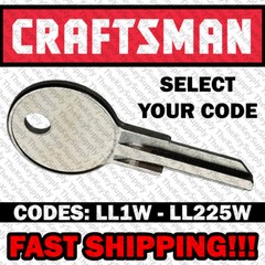 Craftsman Toolbox Key Cut to Your Code LL1W – LL225W