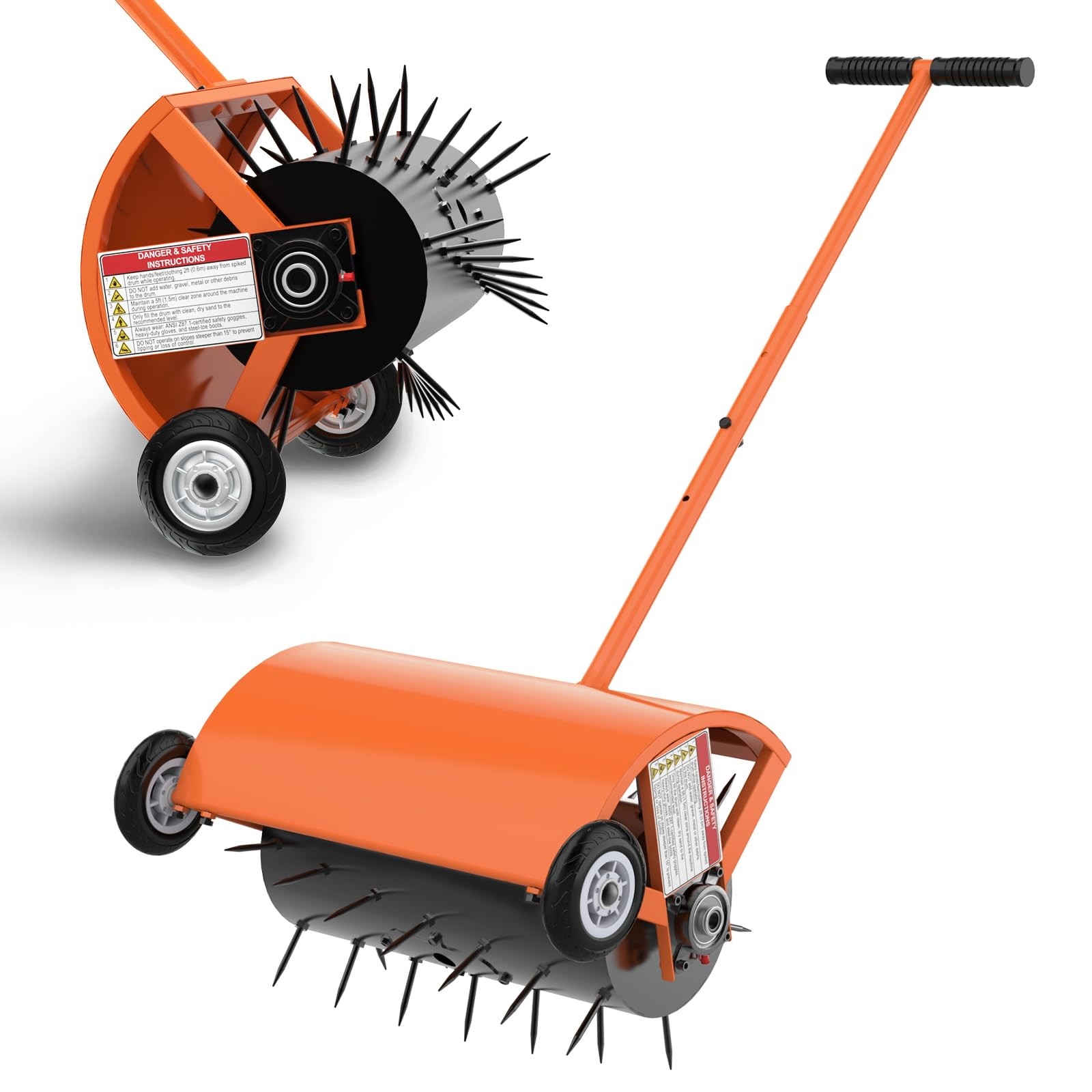 24 Inch Rolling Lawn Aerator, Heavy Duty Manual Aerator Tool, Up to 70 lbs, P... gallery