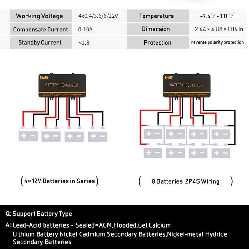 Battery Equalizer 48V - Battery Voltage Balancer,for 4×12V or 8×12V or More B... gallery