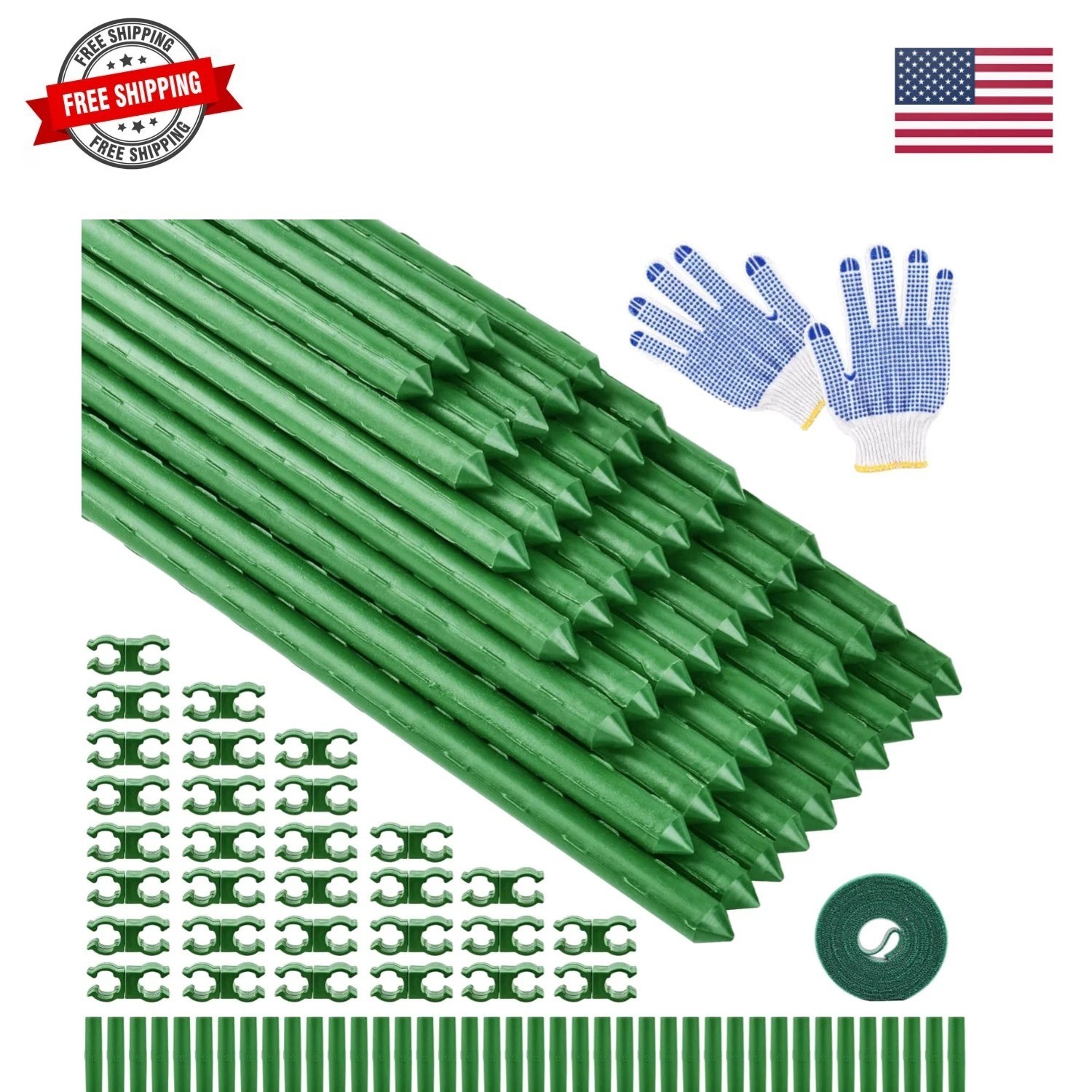 Garden Stakes16 Inch 48 Pack, Tomato cage DIY 4ft 5ft 6ft 7ft 8ft Plant Suppo... gallery