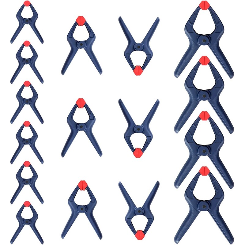 WORKPRO 16PC Spring Clamp Set Nylon Spring Clamp Set 6-1/2" 4-1/2" 3-3/8" Clamps gallery