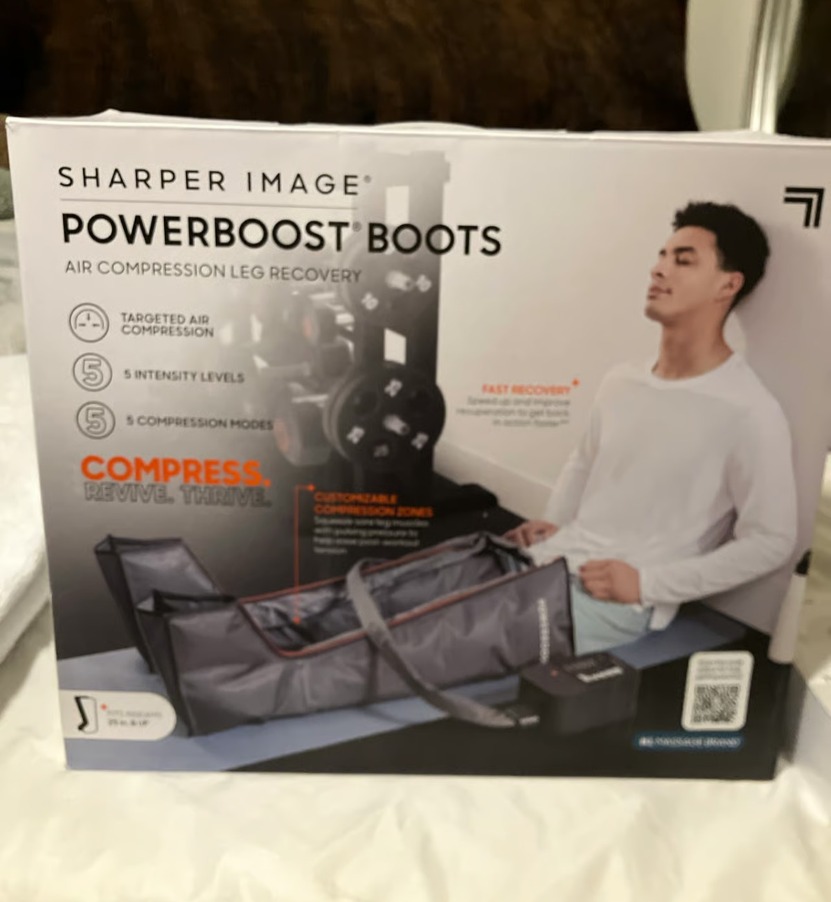 Sharper Image Powerboost Boots Air Compression Electric Leg & Foot Massager gallery