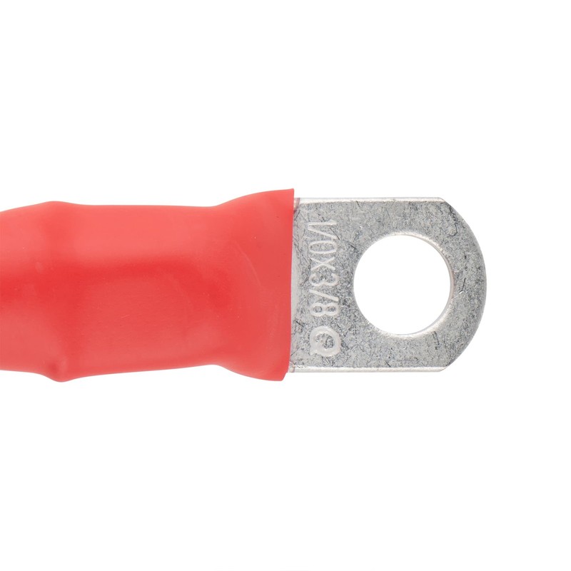 1/0 Red Battery Interconnect Cable 10" with 3/8" Lugs ASSEMBLED IN USA gallery