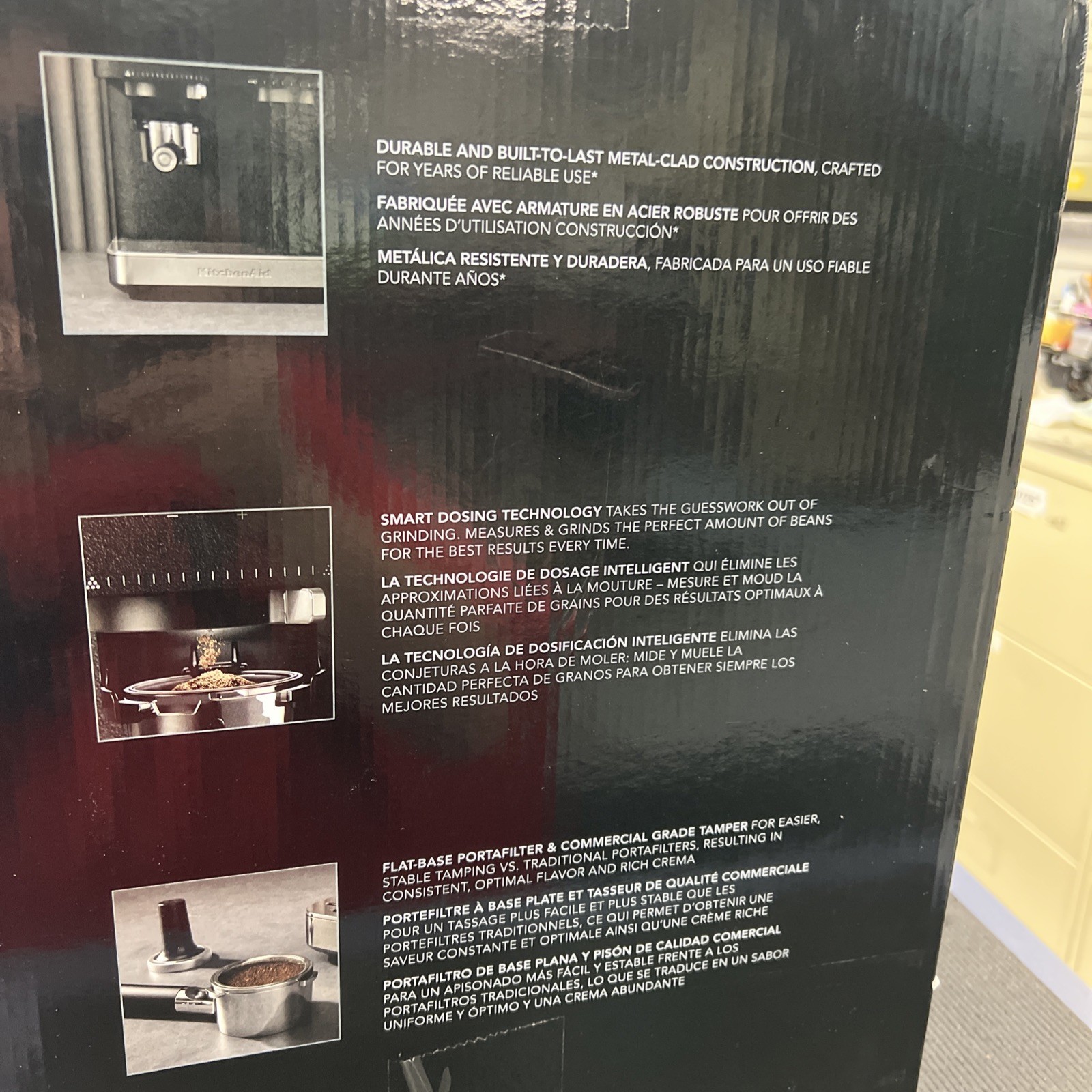 KitchenAid Semi Automatic Espresso Machine with Burr Grinder - (Black) gallery