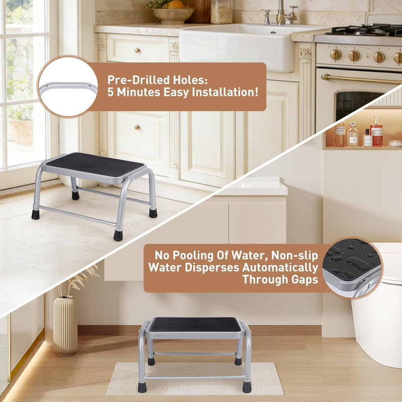 Step Stool,Step Stools for Adults with Non-Slip Rubber Feet, 600 Lbs gallery
