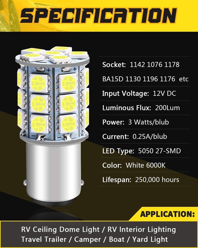 2 1156 LED Bulbs For Deere D110 E100 E110 E120 E130 E140 E150 E160 E170 E180 US gallery