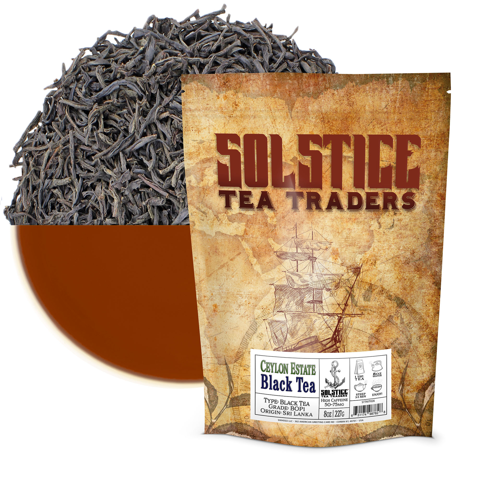 Ceylon Estate Blend BOP Loose Leaf Black Tea 8oz Bag, Makes 100+ Cups of Tea gallery