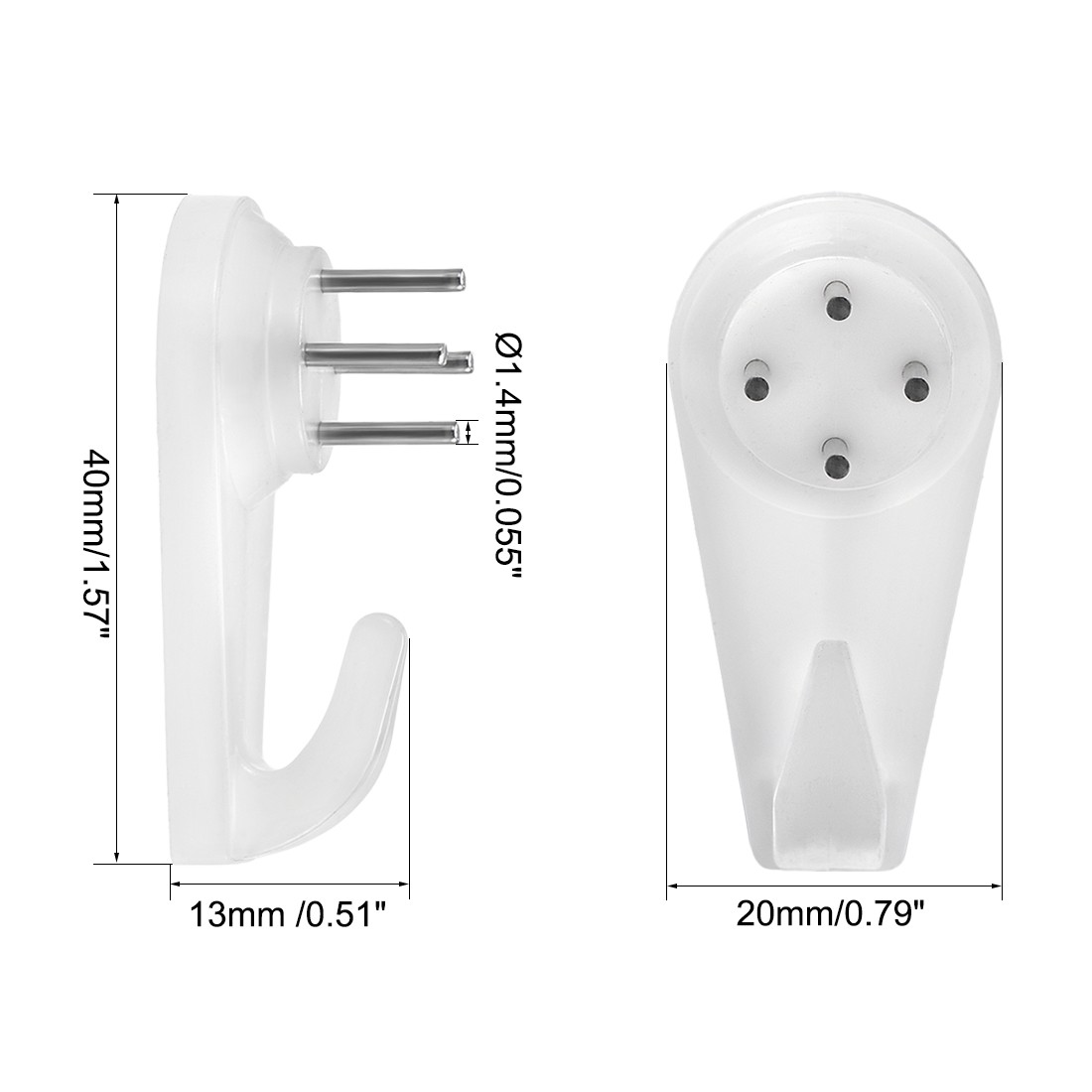 22lbs Hard Wall Traceless Photo Hook Photo Coat Hanger 20pcs gallery